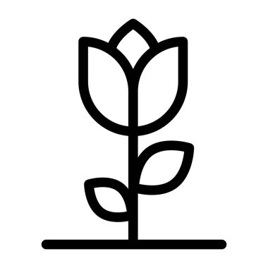 Çiçek. Web simgesi basit illüstrasyon