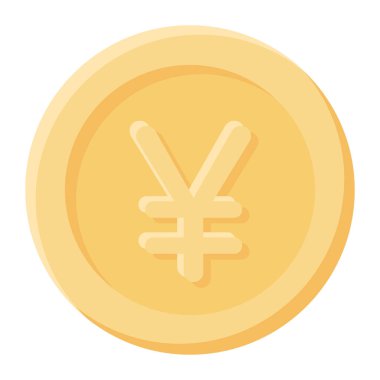 yen. Web simgesi basit illüstrasyon