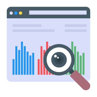 düz tasarım seo analitik ve pazarlama simgeleri