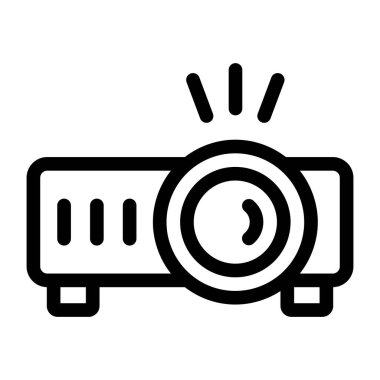 Projektör. Web simgesi basit illüstrasyon