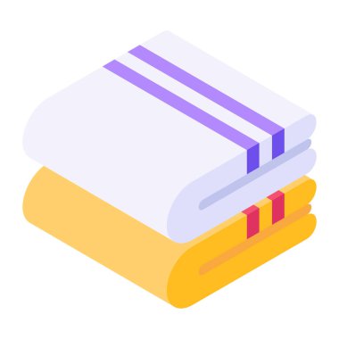 Kitap yığını ikonu. Beyaz arkaplanda izole edilmiş web tasarımı için kitap vektör simgelerinin izometriği