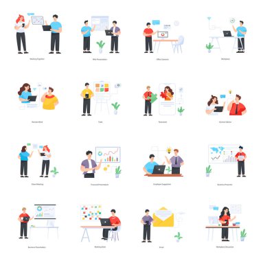 Web tasarımı için vektör simgeleri kümesi 