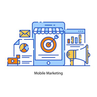 seo modern simgesinin vektör illüstrasyonu