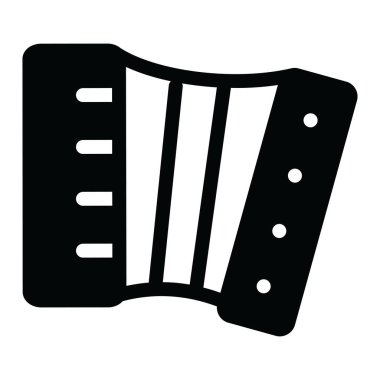 Akordeon simgesi. Basit resimleme