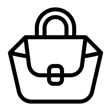 Alışveriş poşeti simgesi, vektör illüstrasyonu