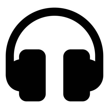 Kulaklık. Web simgesi basit tasarım