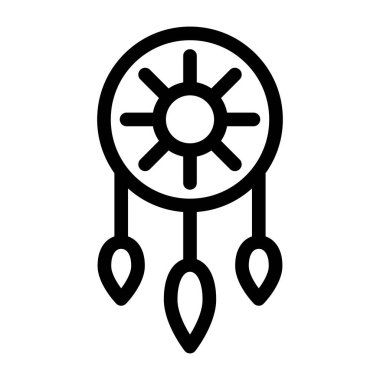 kolye simgesi vektör illüstrasyonu