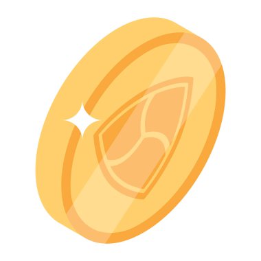 altın sikke web simgesi basit tasarım  