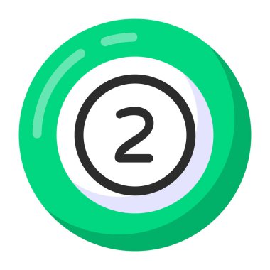 Bilardo topu ikonu. Web için snooker rulet vektör simgelerinin basit bir gösterimi