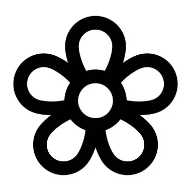 Çiçek. Web simgesi basit illüstrasyon