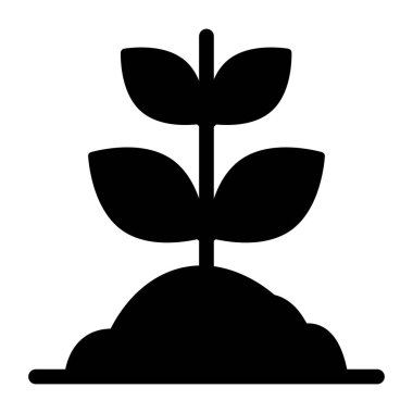 Bitki. Web simgesi basit illüstrasyon