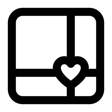 Yürekten bir hediye. Web simgesi basit tasarım