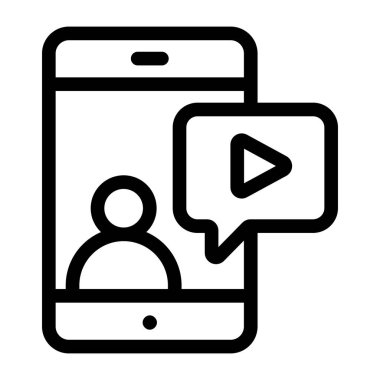 sohbet ileti vektör illüstrasyonlu cep telefonu