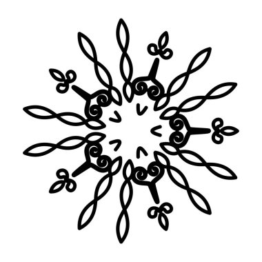 Mandala ile soyut model. vektör illüstrasyonu