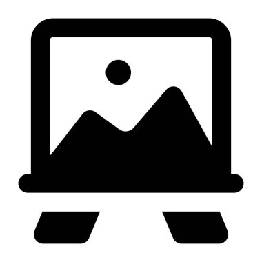 Bilgisayar. Web simgesi basit illüstrasyon