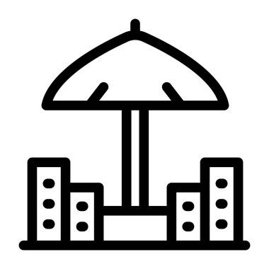 Hotel, shopping, school, education, development, food, bold, vektör illüstrasyon