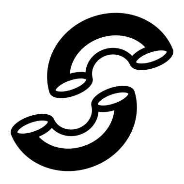 yılan harfi logo vektör illüstrasyon tasarımı