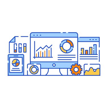 iş kavramı, vektör illüstrasyonu