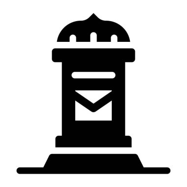 Mezar taşı. Web simgesi basit tasarım