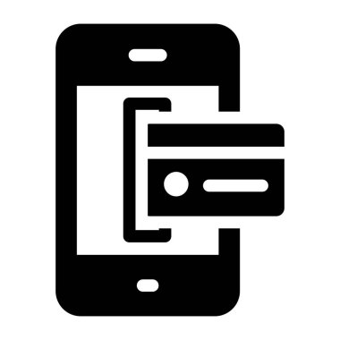 Cep telefonu simgesi, vektör illüstrasyonu