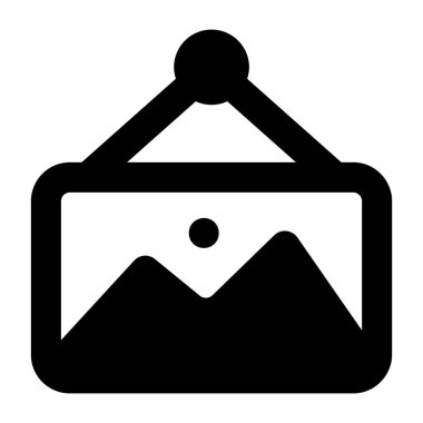 Fotoğraf. Web simgesi basit illüstrasyon