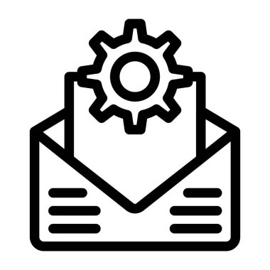 E-posta. Web simgesi basit illüstrasyon