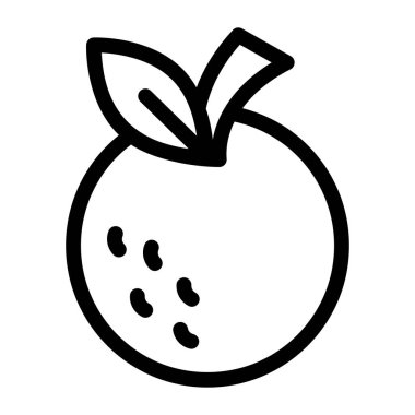 Turuncu. Web simgesi basit illüstrasyon