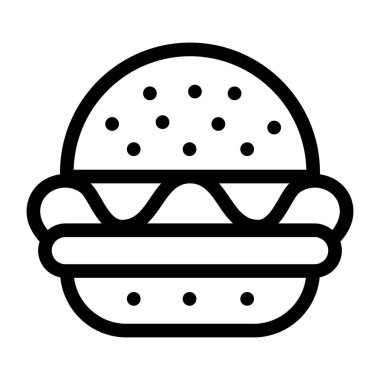 Hamburger. Web simgesi basit illüstrasyon