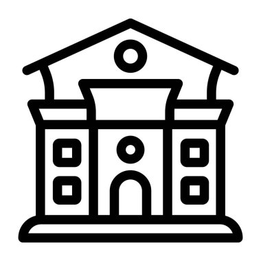 Üniversite binası vektör simgesi