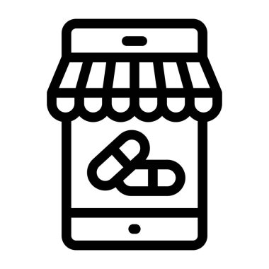 Alışveriş hapları. Basit resimleme