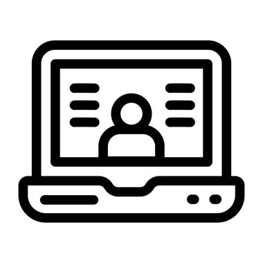 İş ve eğitim çizgisi ikonu. vektör illüstrasyonu