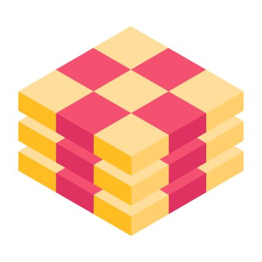 izometrik küp vektör simgesi