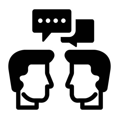 Konuşma. Web simgesi basit illüstrasyon