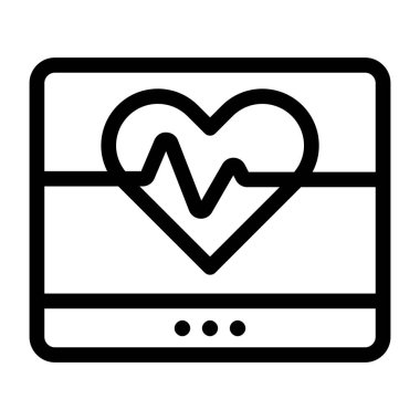 Kalp. Web simgesi basit tasarım