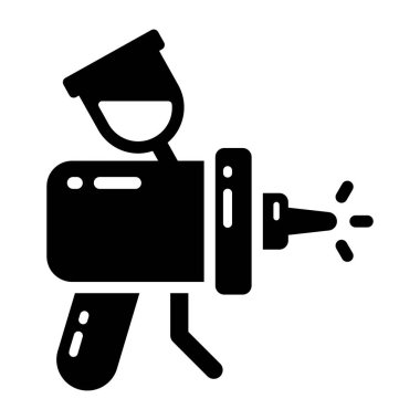 Kapalı devre kamera simgesi. Web için teleskop vektör simgelerinin özet çizimi