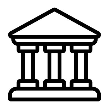 Banka binası. Basit resimleme