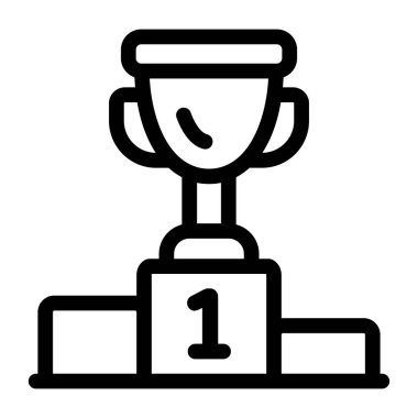 Kupa. Web simgesi basit illüstrasyon