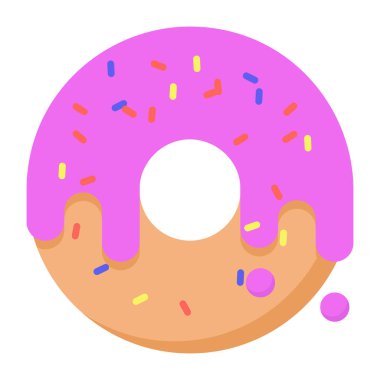 Jöleli çörek, vektör illüstrasyonu