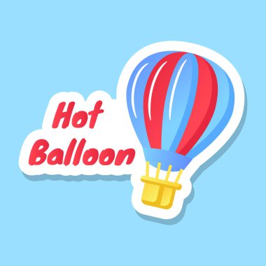 sıcak hava balonu vektör çizimi tasarımı