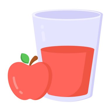 Elma suyu ve süt vektörü çizimi tasarımı
