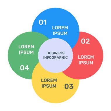 Infographics şablonunun vektör illüstrasyonu