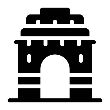 Beyaz arkaplanda izole edilmiş düz bir kale simgesi. seyahat sembolü çizimi