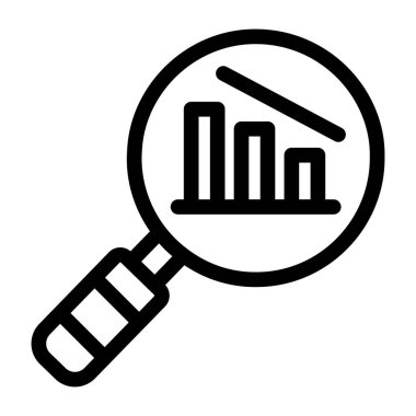 veri analiz çizgisi vektör renkli simge  