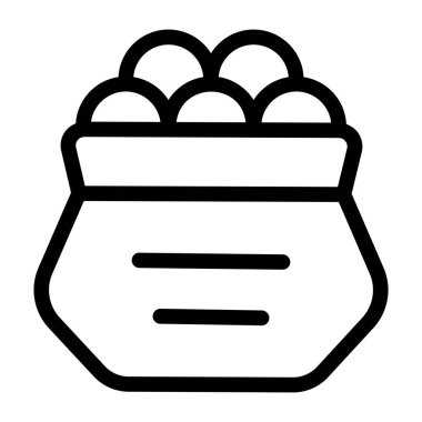 Kekin katı simgesi, vektör çizimi