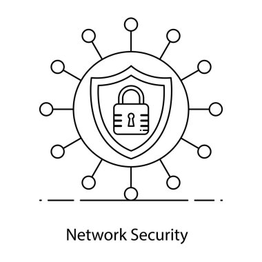 siber güvenlik kavramı, vektör illüstrasyonu