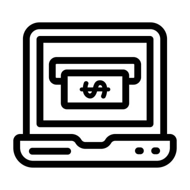 bankacılık ve finans hattı vektör simgesi.