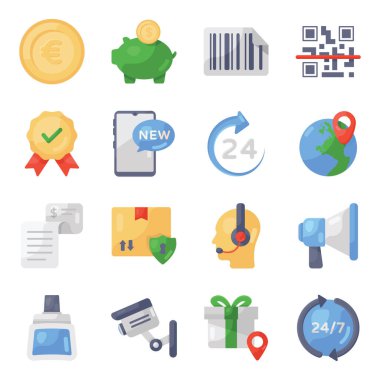 iş web simgeleri, vektör illüstrasyonu