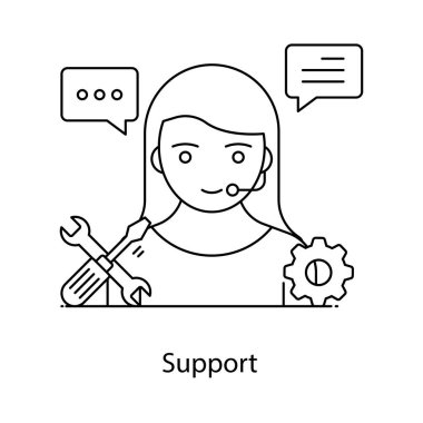 Telefonlu bir kadının vektör çizimi