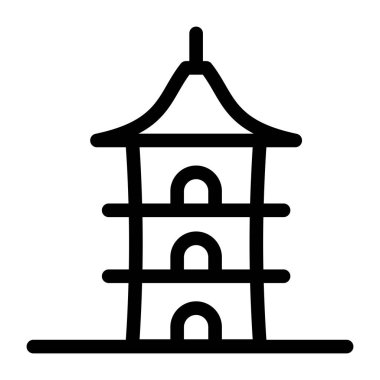 Bina. Web simgesi basit illüstrasyon