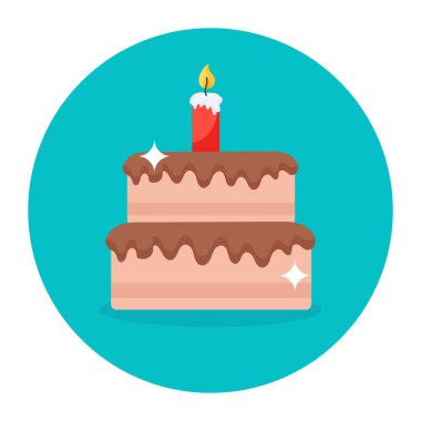 Mum simgesi vektör illüstrasyon tasarımı olan kek